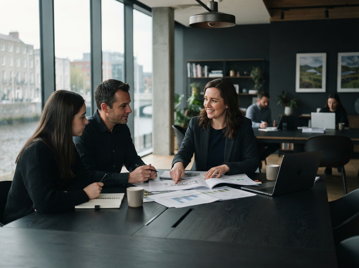 Nova Rendibrook team reviewing real-time data intelligence on screen